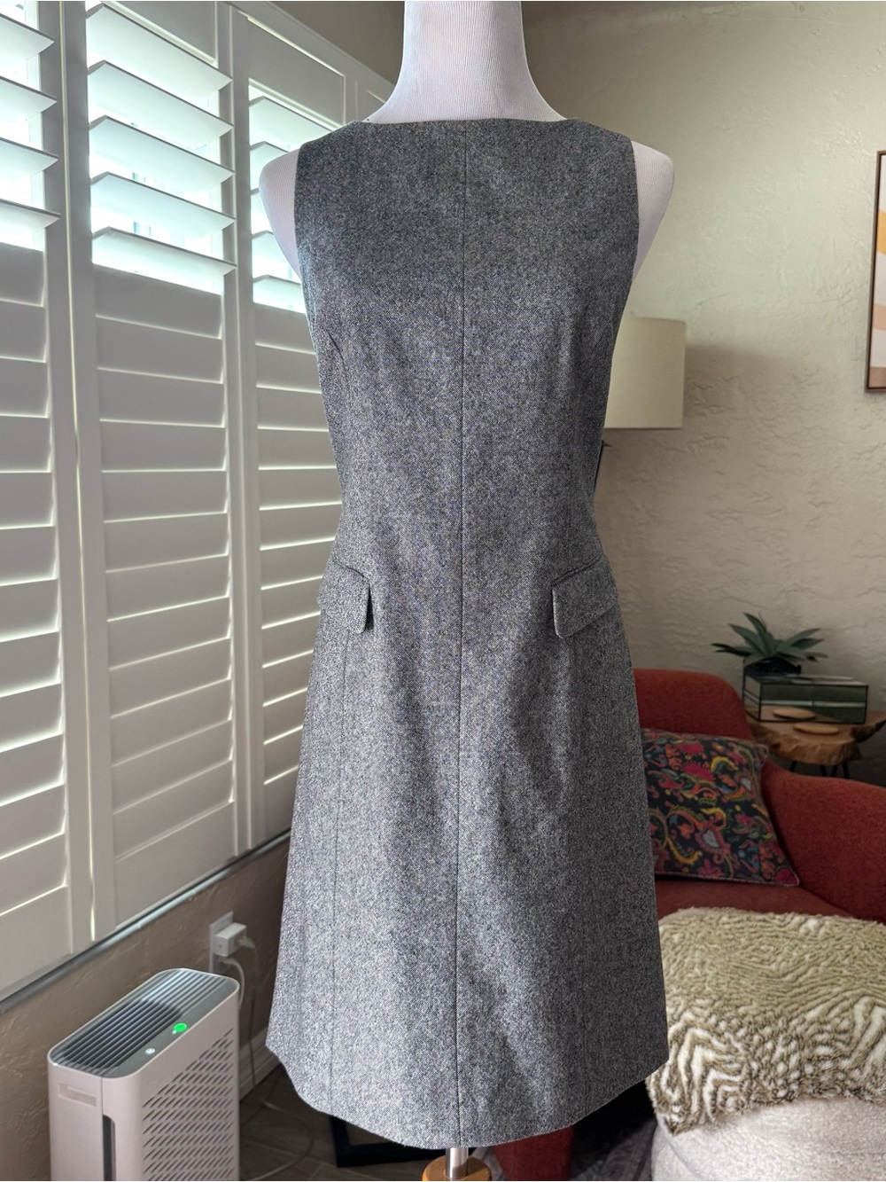 Ann Taylor Gray Tweed Mini Dress - Sleek Work-to-Weekend Style